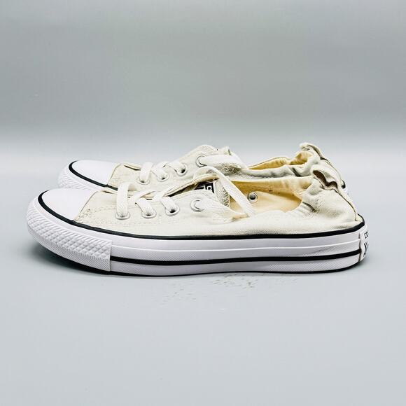 Converse All Star Shoes Womens 7.5 Beige Tan Canvas Shoreline Chucks Classic - Picture 5 of 11